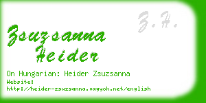 zsuzsanna heider business card